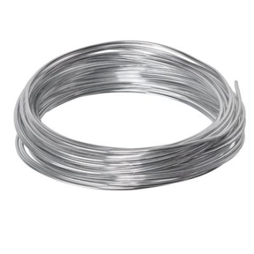 Aluminium wire, diameter 1.5 mm, length 6 m, silver-coloured