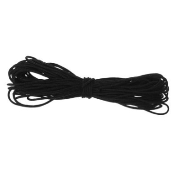 Shamballa nylon thread, diameter 0.8 mm, 5 m, black