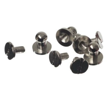 Screw plug for flat belts, 4 pieces, silver-coloured