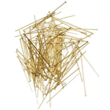 100 chain pins, length 32 mm, gold-coloured