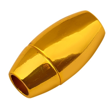 Magnetverschluss, Olive, 10 x 19 mm, Innen 5 mm, goldfarben