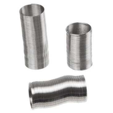 Memory wire for finger rings, silver-coloured