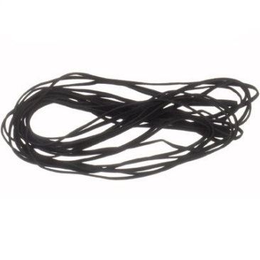 Suede-look ribbon, 3 x 1 mm , length 5 m, black