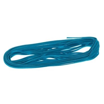 Ruban aspect daim, 3 x 1 mm, longueur 5 m, bleu