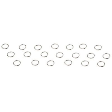Binding rings, diameter 6 mm, silver-coloured, 20 pcs.