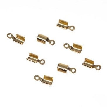 8 end caps for ribbons up to 2 mm, gold-coloured