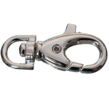Large carabiner, 38 x 18 mm, silver-coloured