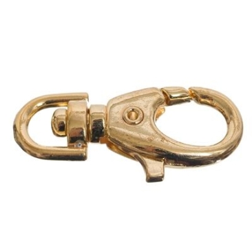 Large carabiner, 38 x 18 mm, gold-coloured
