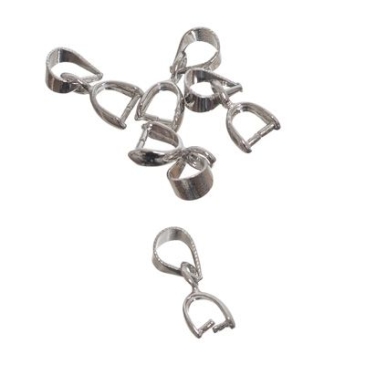 Necklace loop, small, silver-coloured, 5 pieces
