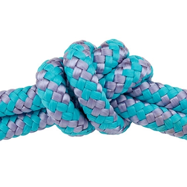 Sail rope, diameter 10 mm, length 1 m, turquoise mix