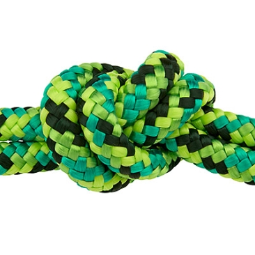 Sail rope, diameter 10 mm, length 1 m, green mix