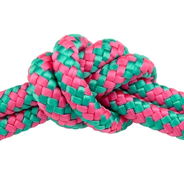 Sail rope, diameter 10 mm, length 1 m, Pink-Mint-Mix