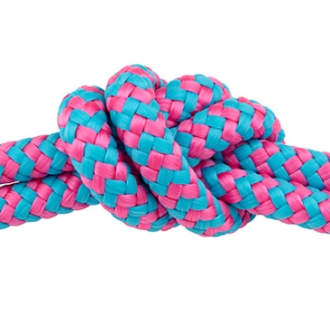 Sail rope, diameter 10 mm, length 1 m, pink-light blue mix