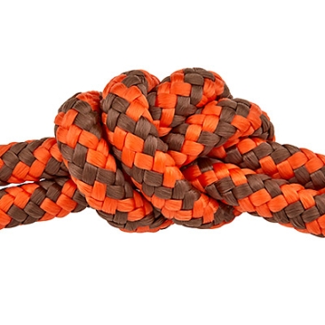Sail rope, diameter 10 mm, length 1 m, orange-brown mix