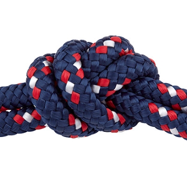 Sail rope, diameter 10 mm, length 1 m, dark blue mix