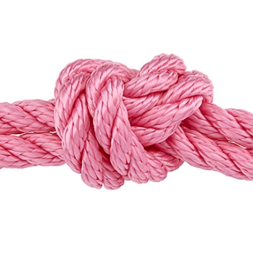Sail rope twisted, diameter 10 mm, length 1 m, pink