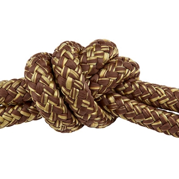 Sail rope, diameter 6 mm, length 1 m, brown mix