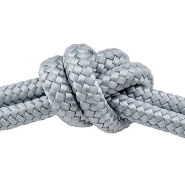 Sail rope, diameter 6 mm, length 1 m, light grey