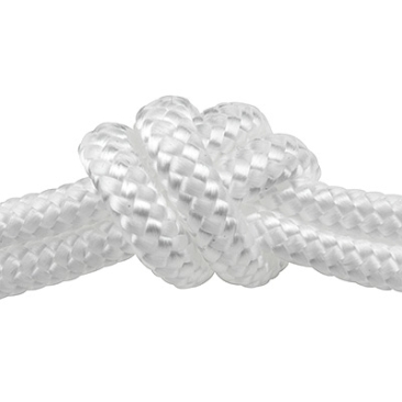 Sail rope, diameter 6 mm, length 1 m, white