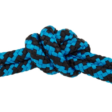 Sail rope, diameter 6 mm, length 1 m, blue mix