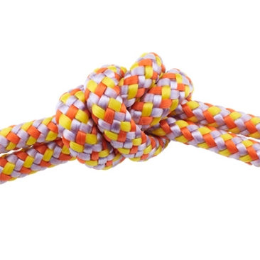 Sail rope, diameter approx. 5 mm, length 1 m, yellow-orange-purple mix