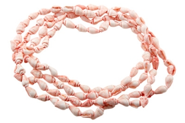 Strand of shells,pink coloured, 5-8 mm, length approx. 130 cm (approx. 150 pcs.)