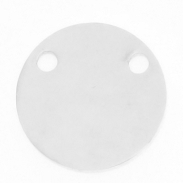 Pendentif en acier inoxydable, rond, diamètre 12 mm, argenté