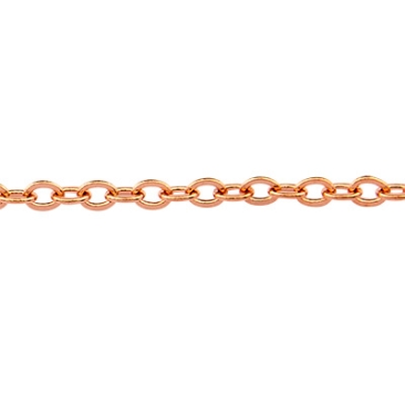 Stainless steel anchor chain with lobster clasp, rose gold colour, length 45 cm