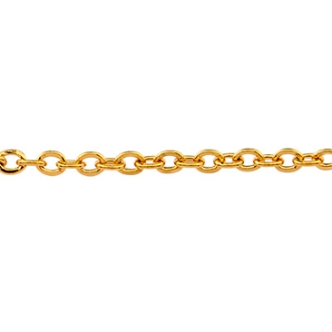 Stainless steel link chain, gold-coloured, length 45 cm, chain links 1.5 mm