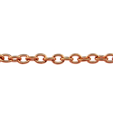 Stainless steel anchor chain with lobster clasp, rose gold colour, length 45 cm