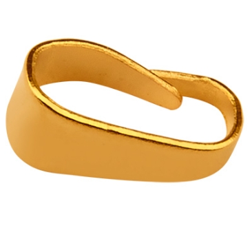 Roestvrijstalen halskettinglus/pendelhouder, goudkleurig, 7 x 3,5 x 3,2 mm, lus: 6 x 3 mm