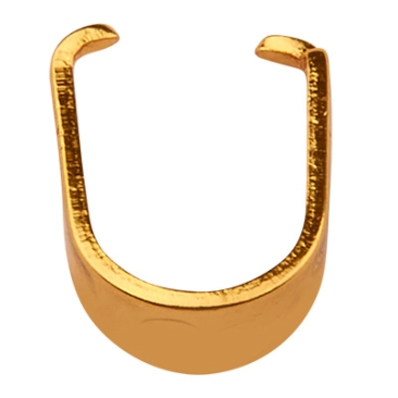 Stainless steel necklace loop/pendant holder, gold-coloured, 7 x 5 x 3 mm, pin: 0.5 mm