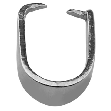 Stainless steel necklace loop/pendant holder, silver-coloured, 7 x 6.5 x 3 mm