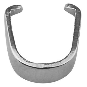 Roestvrijstalen halskettinglus/pendelhouder, zilverkleurig, 5,5 x 5 x 2,5 mm