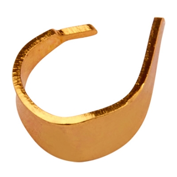 Stainless steel necklace loop/pendant holder, gold-coloured, 7 x 6.5 x 3 mm, pin: 0.5 mm