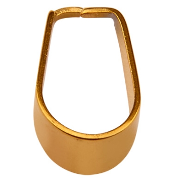 Stainless steel necklace loop/pendant holder, gold-coloured, 10 x 5 x 0.5 mm