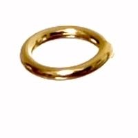 Roestvrijstalen ringband, goudkleurig, 22 gauge, 4x0,6 mm, binnendiameter: 3 mm