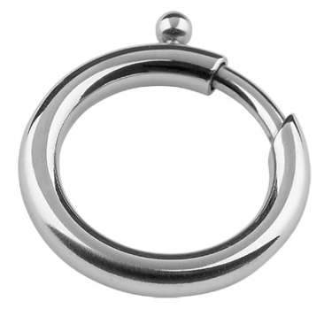 Fermoir à anneau ressort en acier inoxydable, 24,5 x 21,5 mm