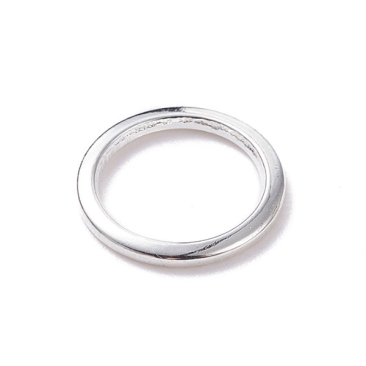 Edelstahl Link, Ringform, silberfarben, Größe: 10 x 1 mm, Innendurchmesser: 8 mm