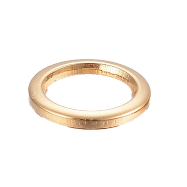 Edelstahl Link, Ringform, goldfarben, Größe: 10 x 1 mm, Innendurchmesser: 8 mm