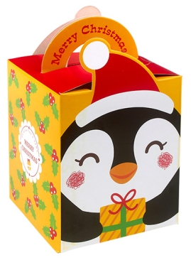 Kerst geschenkdoosje Pinguïn, 10,2x8,3x8,2 cm