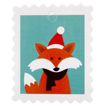 Christmas Gift Tags Fox 5x4x0,04 cm