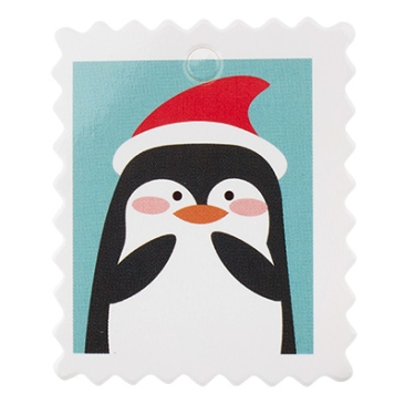 Kerst Geschenkkaartjes Pinguïn, 5x4x0,04 cm