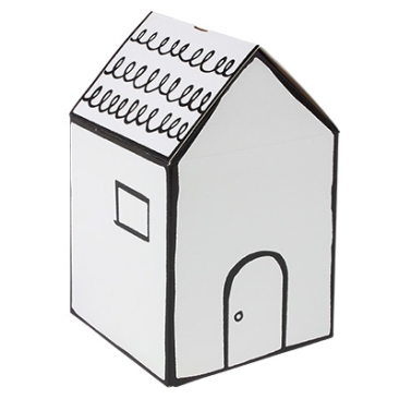 Boîte cadeau pour Noël, en forme de maison, 33x17x0,1 cm