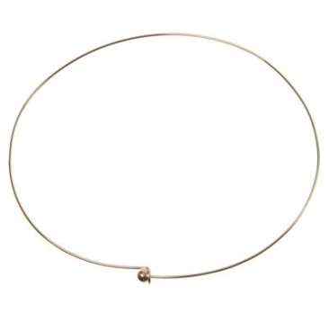 Interchangeable necklace unscrewable ball, gold plated, length 45 cm