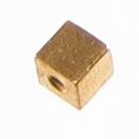 Turned part, cube 5 x 5 mm, gold-plated