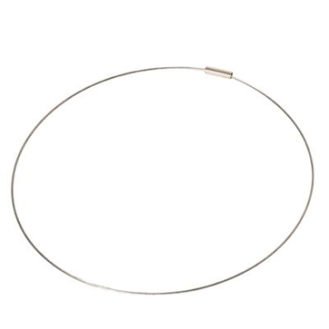 Necklace with magnetic clasp, length 42 cm, silver-coloured
