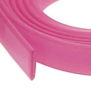 Flat PVC tape, 6 x 2 mm, fuchsia, length 1 m