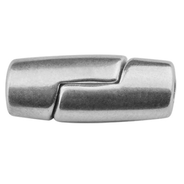 Magnetic clasp for ribbons with 3 mm diameter, silver-plated