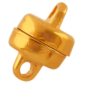 Magnetverschluss Tonne, 10 x 6,5 mm, vergoldet